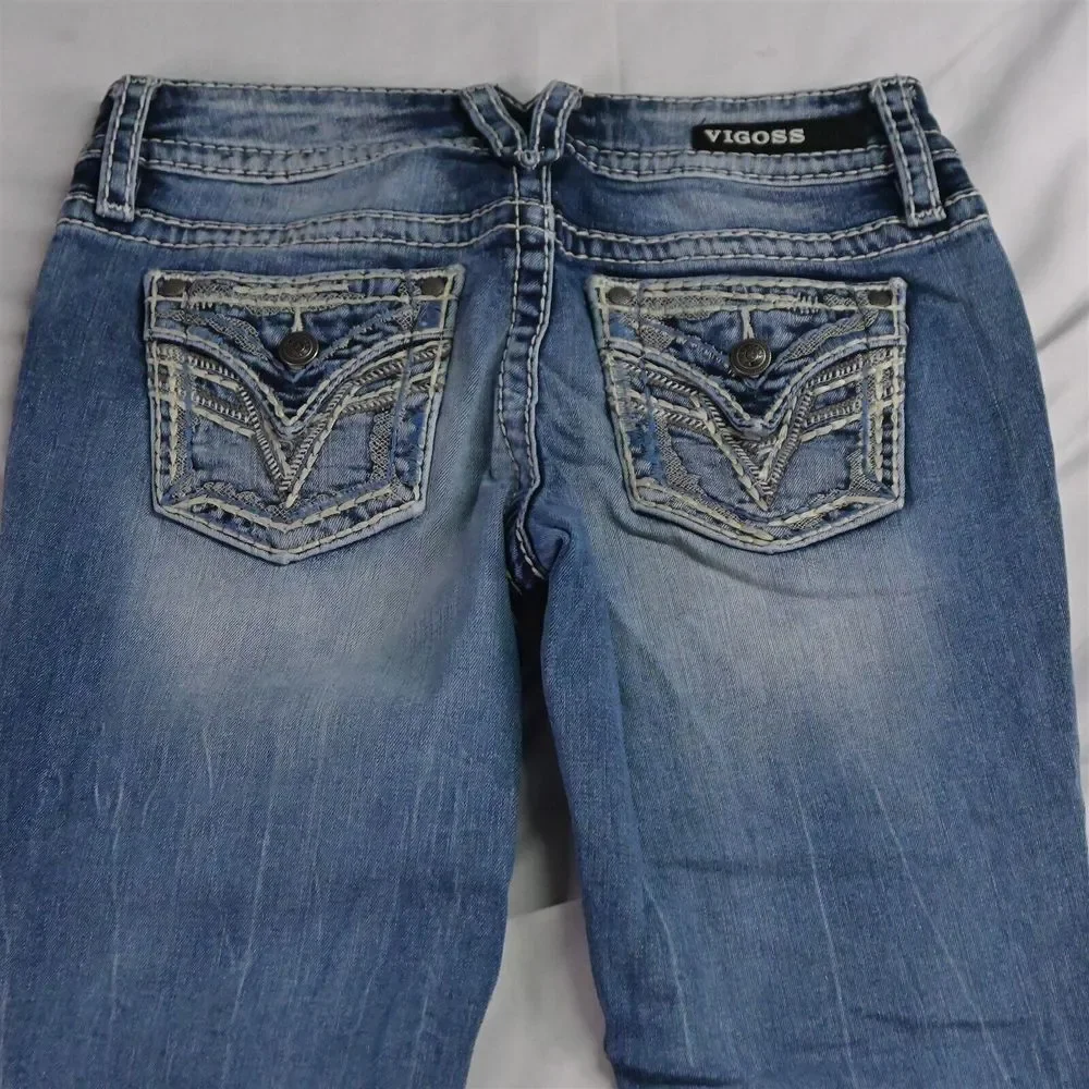 Vigoss 1 / 2 x‎ 21 Dallas Capri Raw Hem Light Stretch Denim Womens Jeans